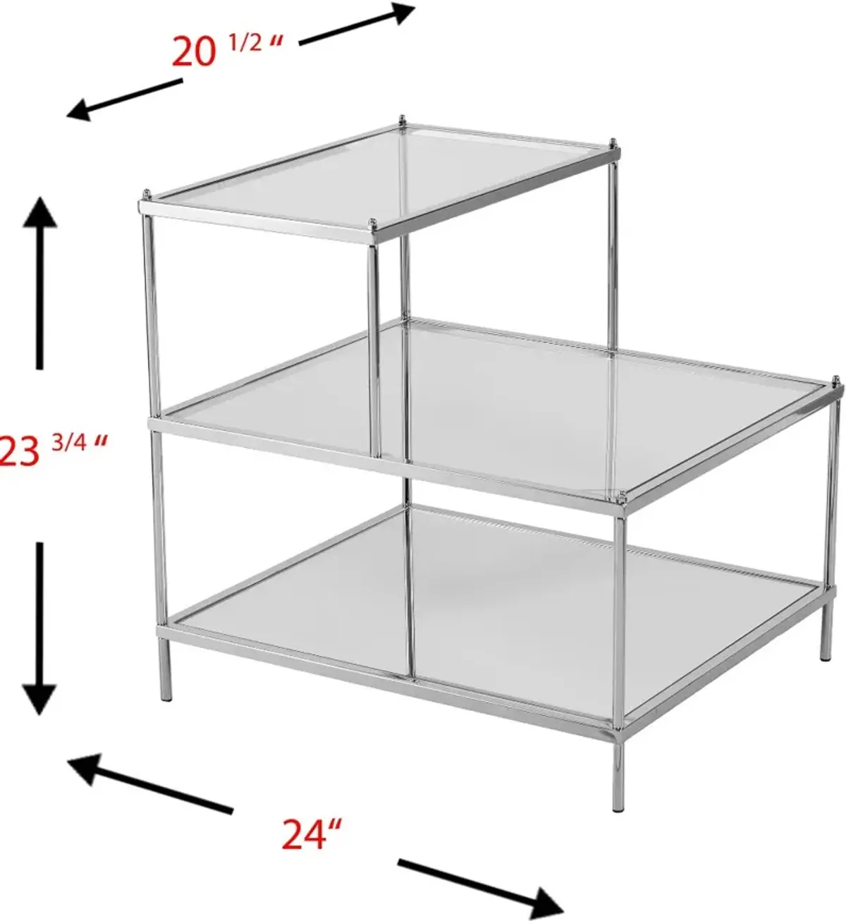 Knox Chrome Mirrored Accent Table