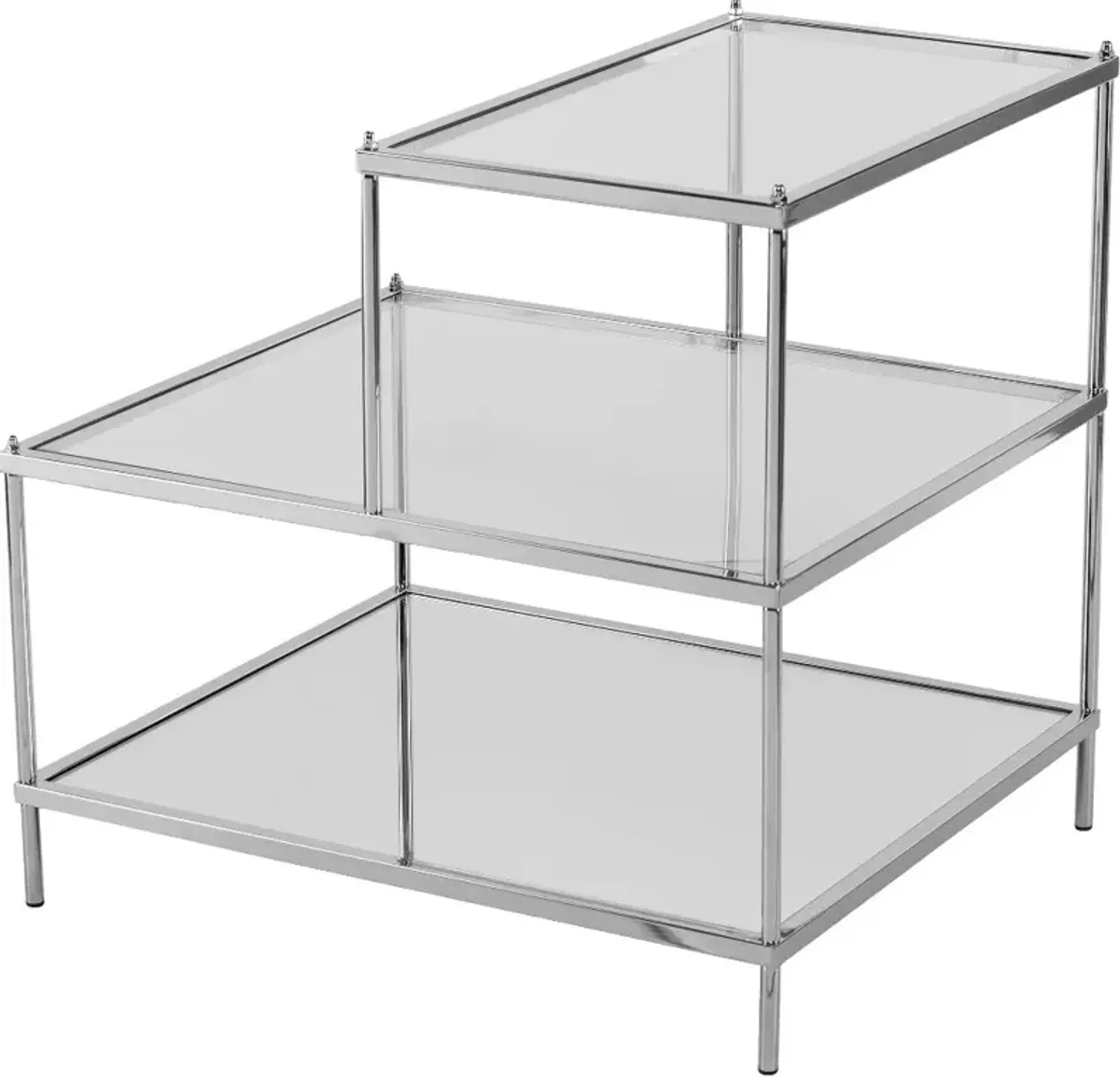 Knox Chrome Mirrored Accent Table