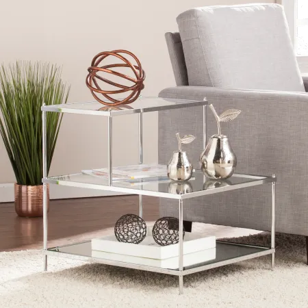Knox Chrome Mirrored Accent Table