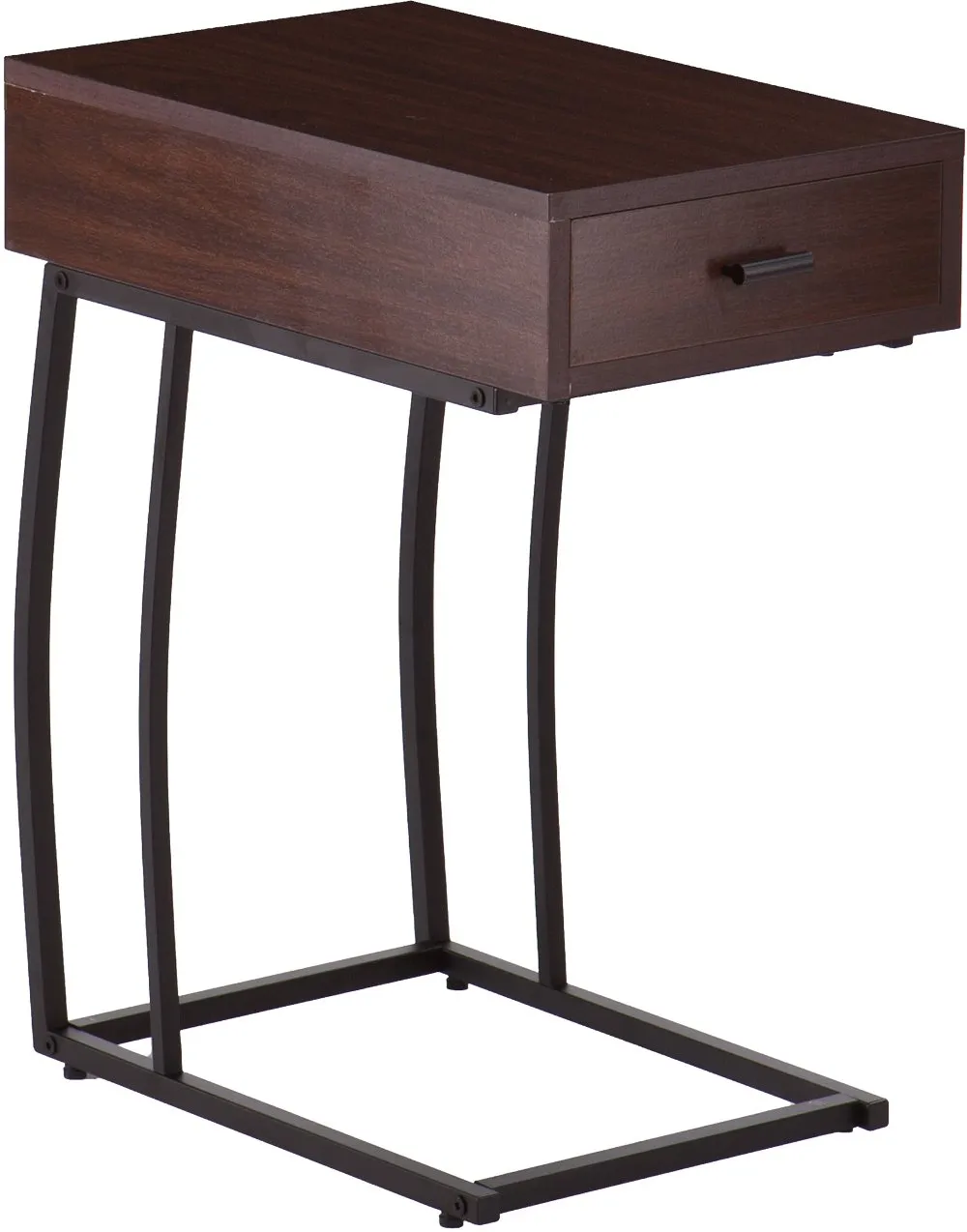 Porten Walnut Side Table with USB