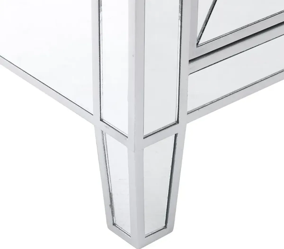 Mirage 3-Door Mirrored Accent Cabinet