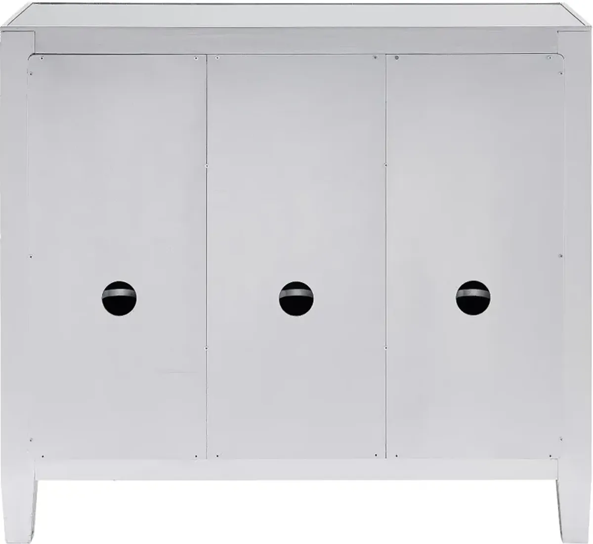 Mirage 3-Door Mirrored Accent Cabinet