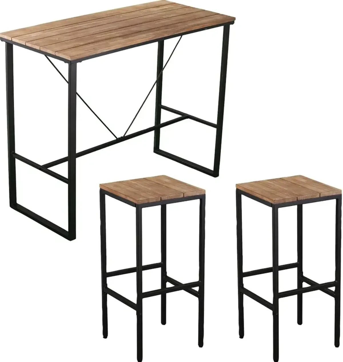 Venallo 3pc Indoor/Outdoor Bar Table Set