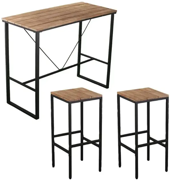 Venallo 3 Piece Indoor/Outdoor Bar Table Set
