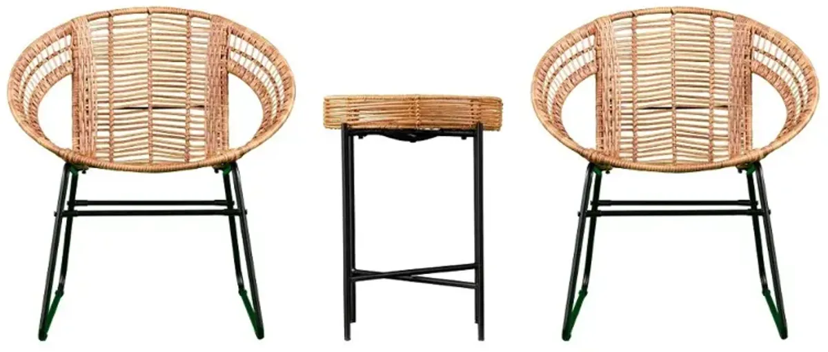 Alandhra 3 Piece Indoor/Outdoor Bistro Set