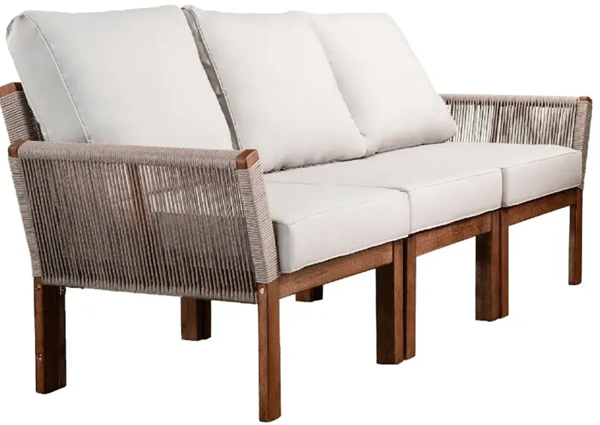 Brendina Natural & White 4 Piece Outdoor Seating Set