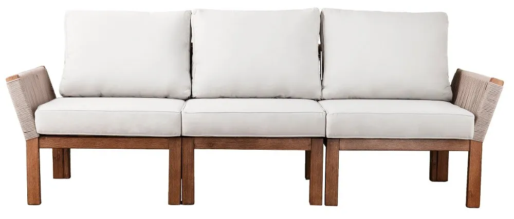 Brendina Outdoor Sofa with White Cushions