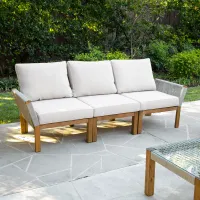 Brendina Outdoor Sofa with White Cushions