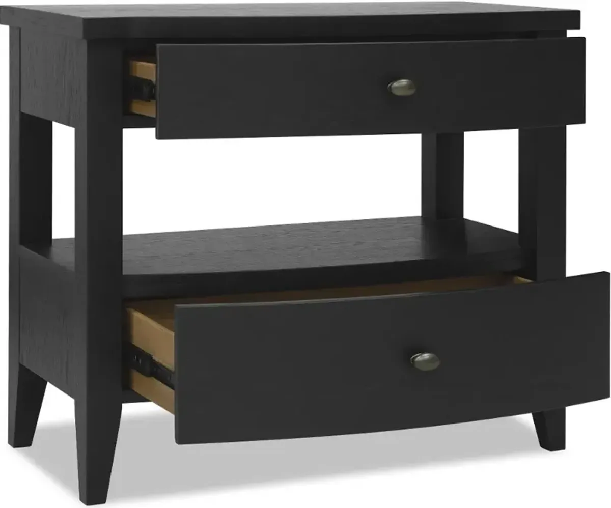 Monticello Black Nightstand