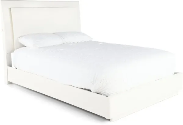 Miami White King Bed