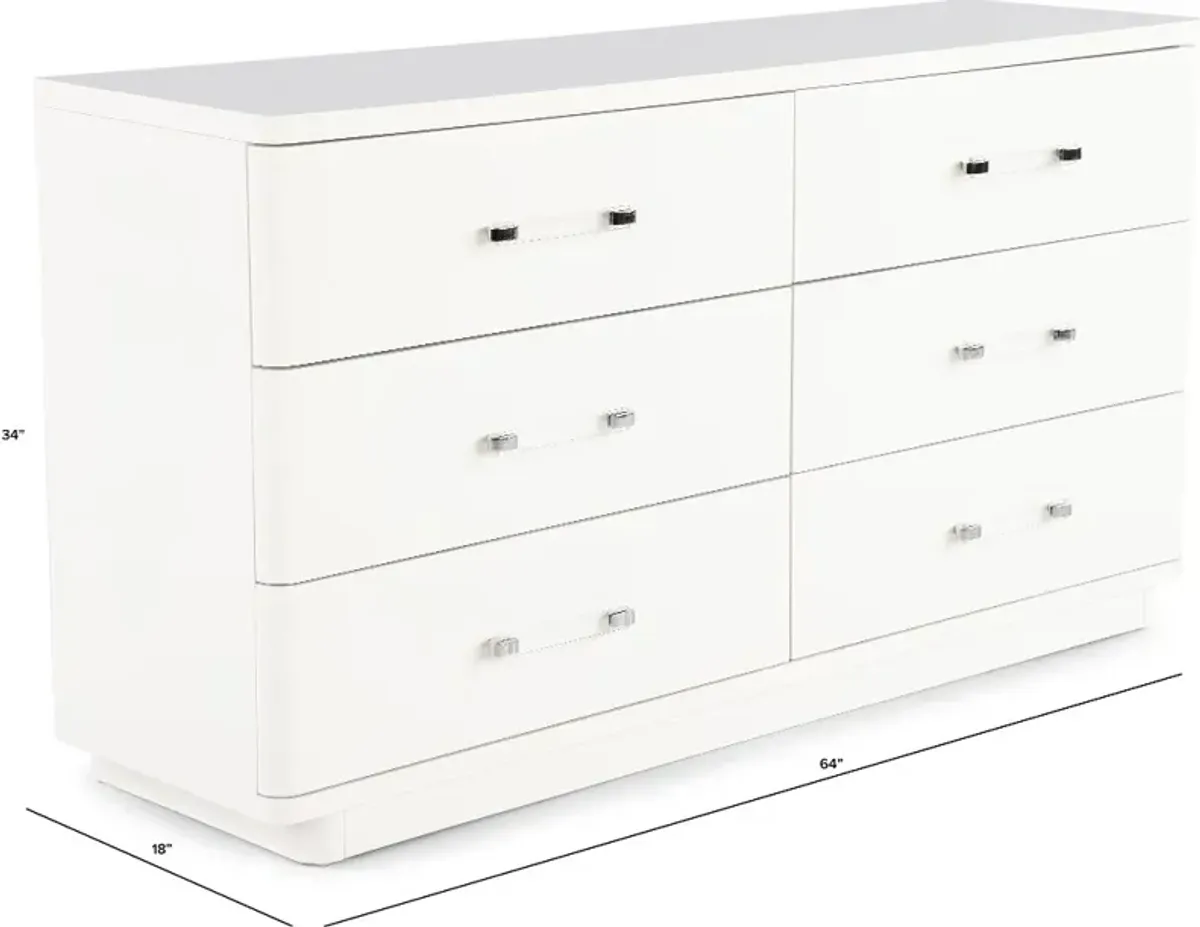 Miami White Dresser