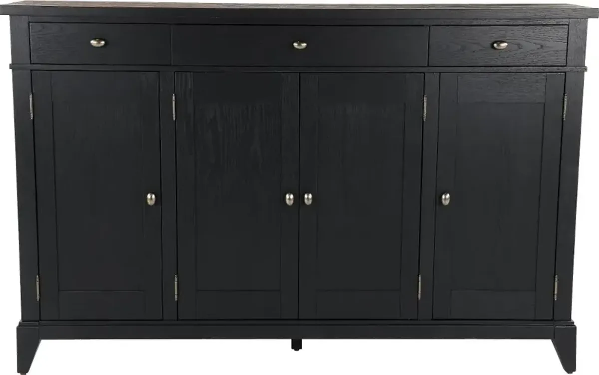 Macon Black Credenza