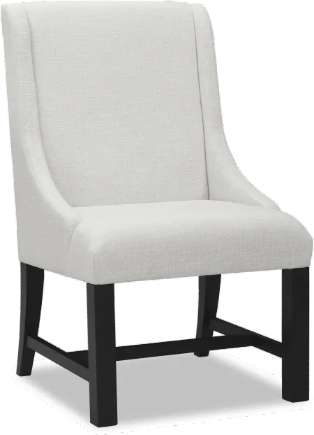 Macon White Upholstered Dining Chair