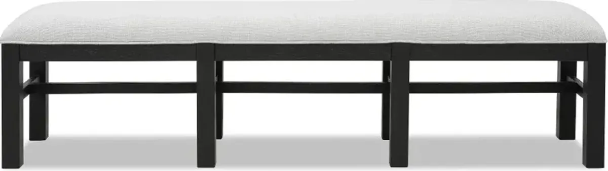 Macon White Upholstered Dining Bench