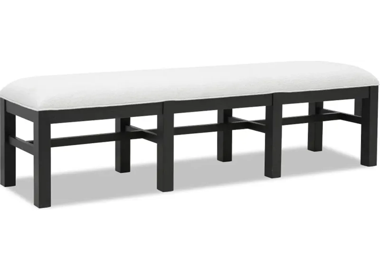 Macon White Upholstered Dining Bench