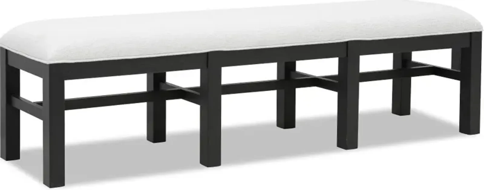 Macon White Upholstered Dining Bench