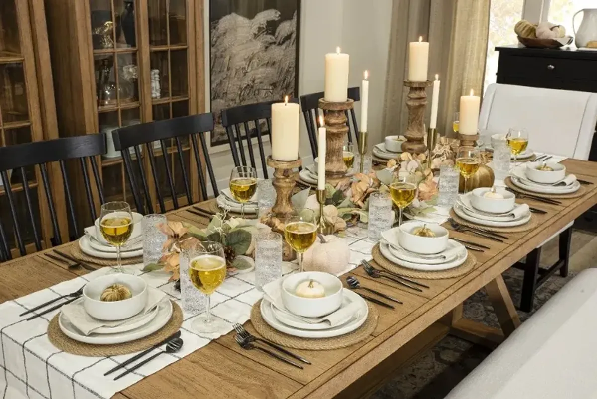 Macon Natural and Black 5 Piece Dining Set