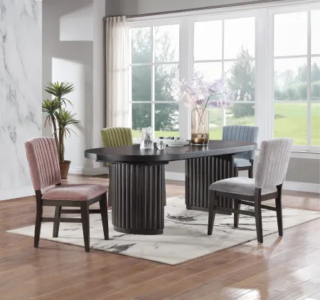 Macy Dark Brown Oval Dining Table