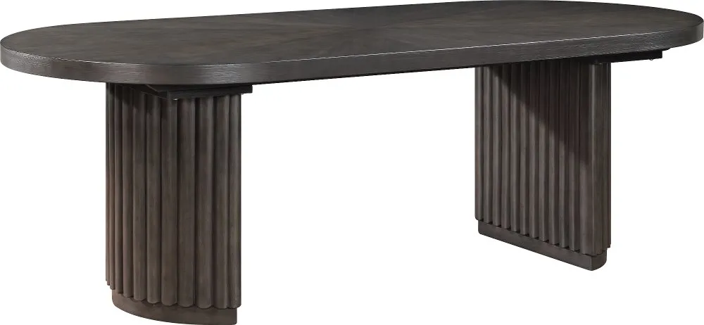 Macy Dark Brown Oval Dining Table