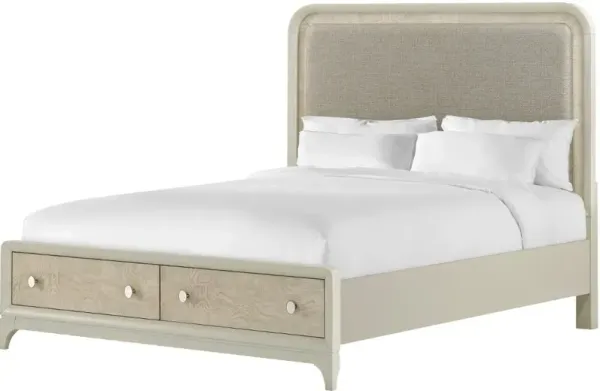 Skyline Beige-Gray Queen Storage Bed