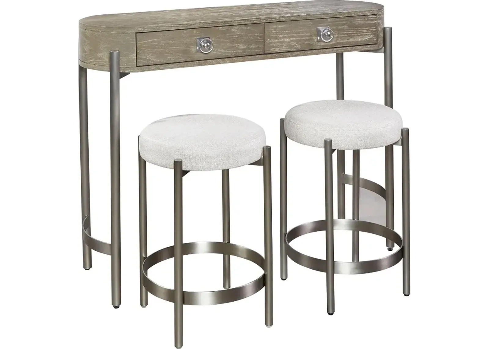 Manhattan Gray 3 Piece Bistro Dining Set