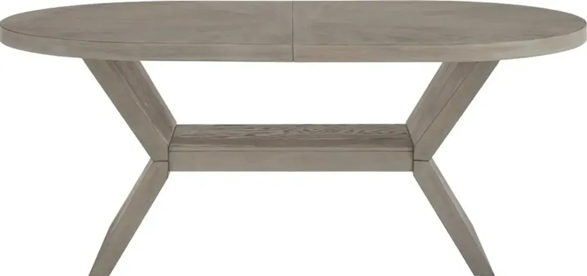 Elliston Weathered Gray Oval Dining Table