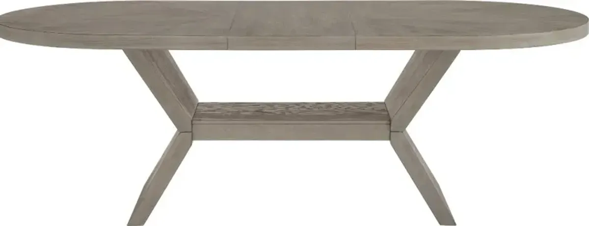 Elliston Weathered Gray Oval Dining Table