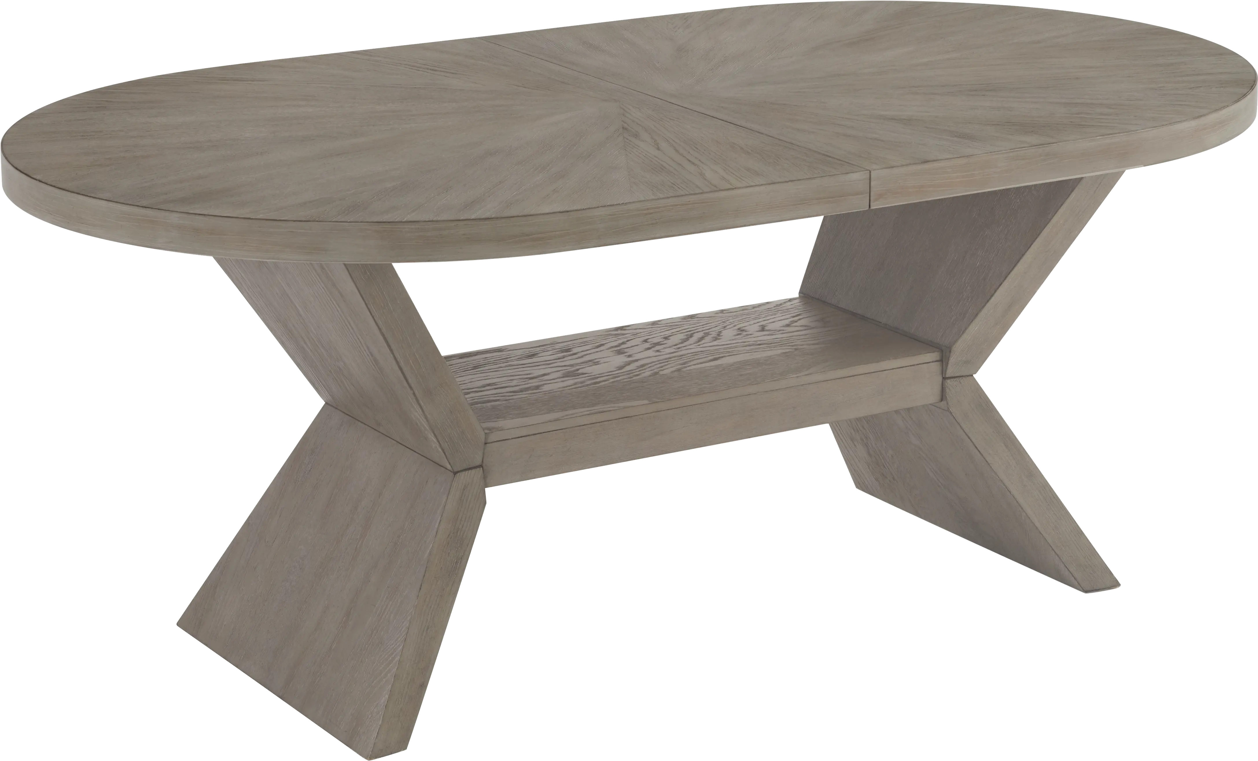Elliston Weathered Gray Oval Dining Table