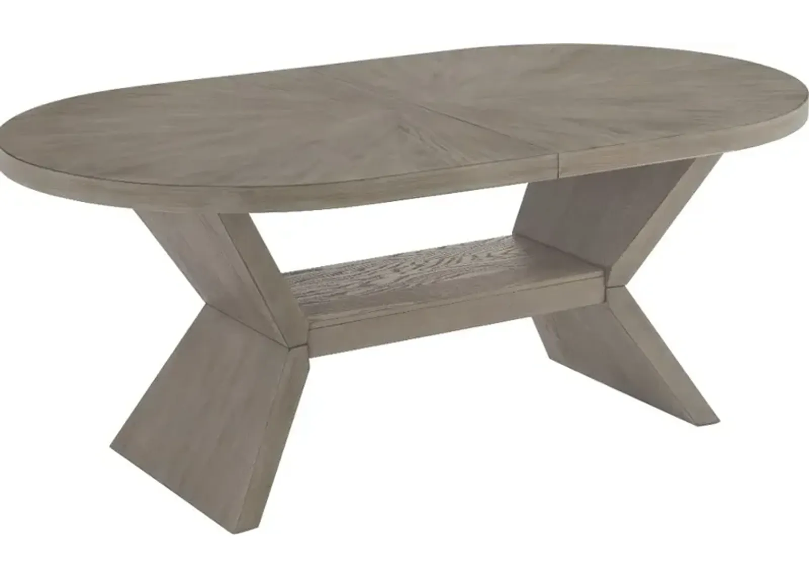 Elliston Weathered Gray Oval Dining Table