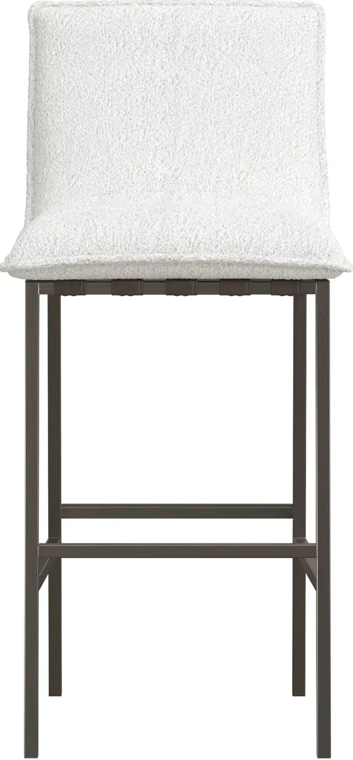 Reserve White and Metal Bar Stool