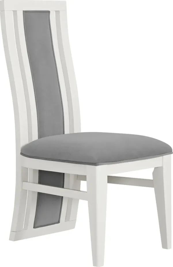 Miami White and Gray Dining Chair