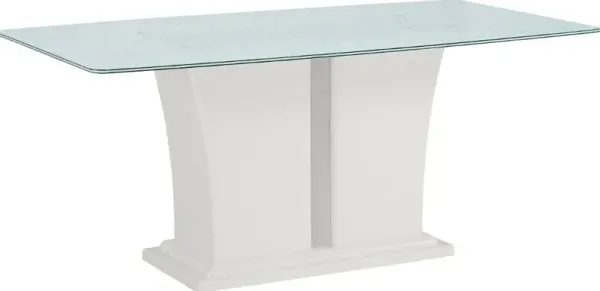 Miami White and Glass Dining Table