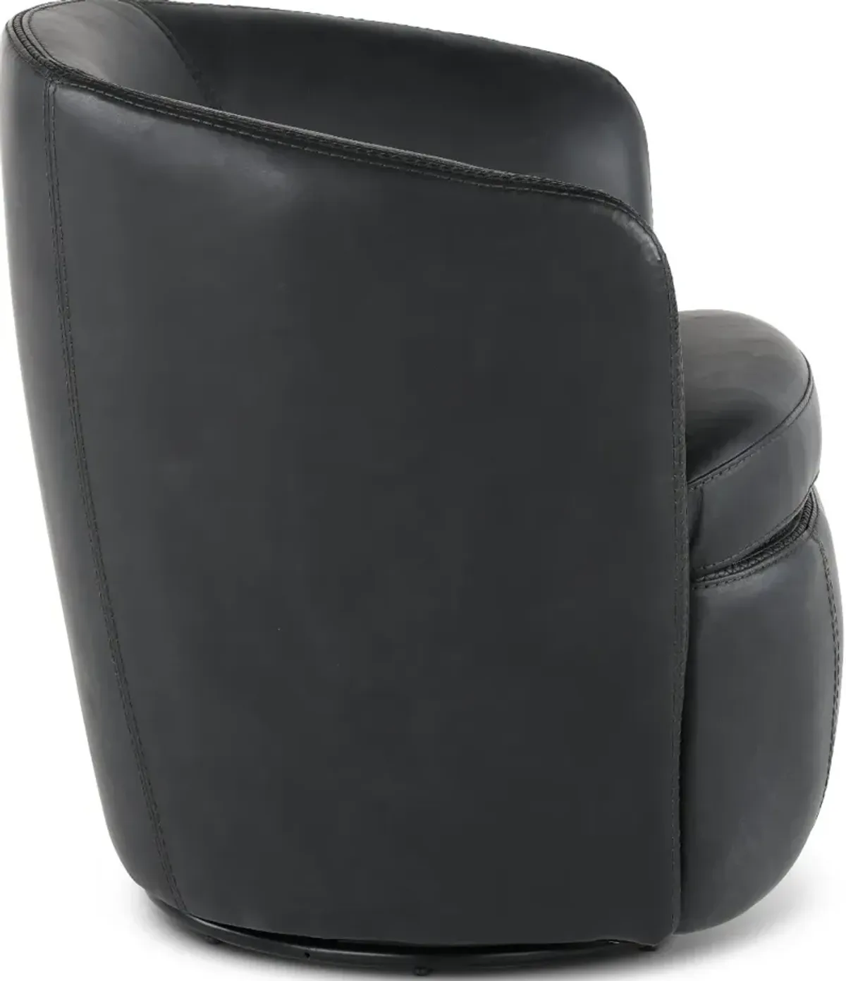 Barolo Vintage Slate Leather Swivel Club Chair