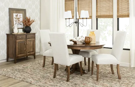 Mary Beige Upholstered Dining Chair