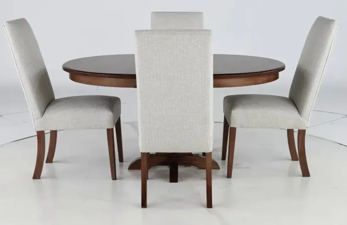 Mary Brown and Beige 5 Piece Dining Set