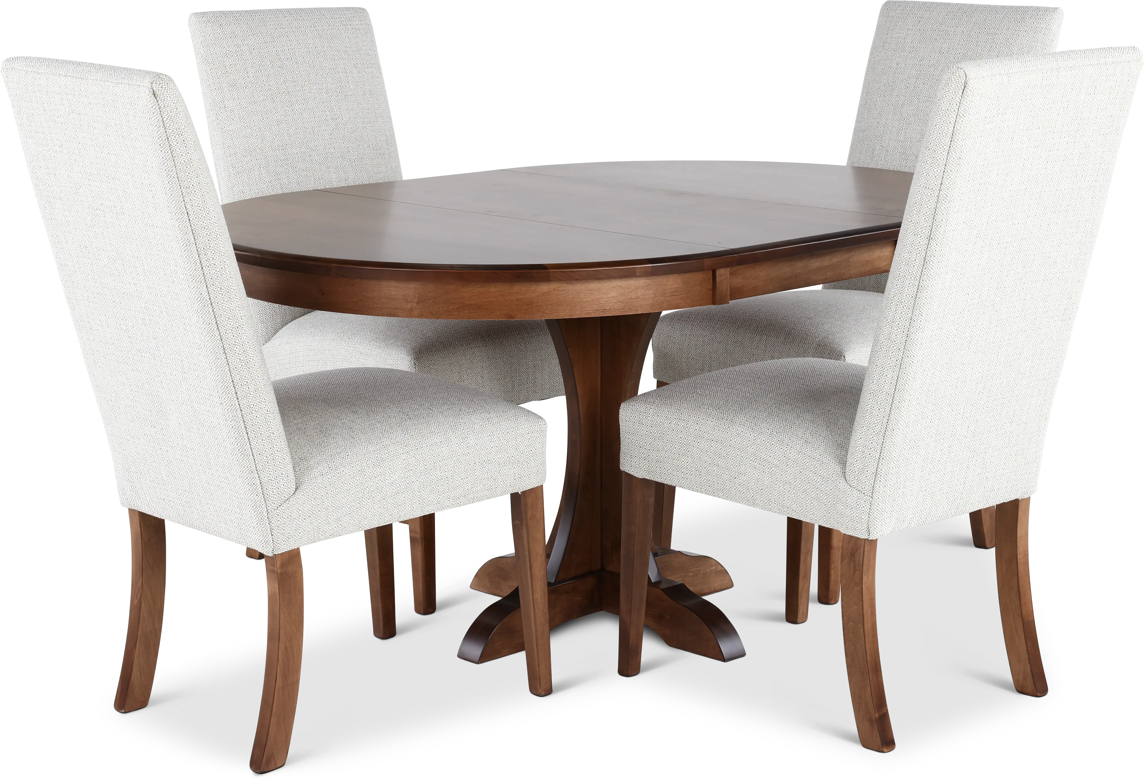 Mary Brown and Beige 5 Piece Dining Set