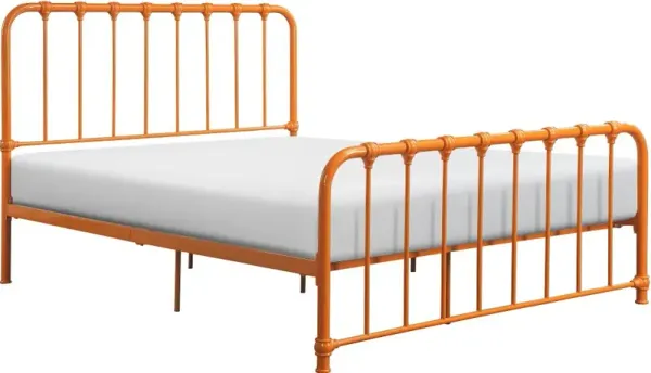 Bethany Orange Queen Metal Bed