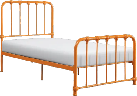 Bethany Orange Twin Metal Bed