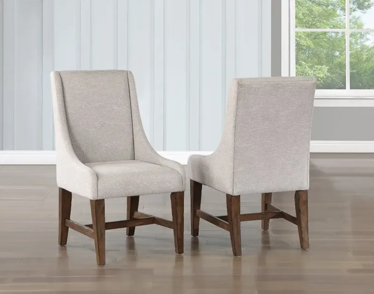 Villa Beige Upholstered Dining Chair