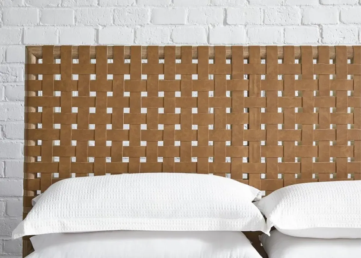 Dorsey Light Brown Woven King Bed