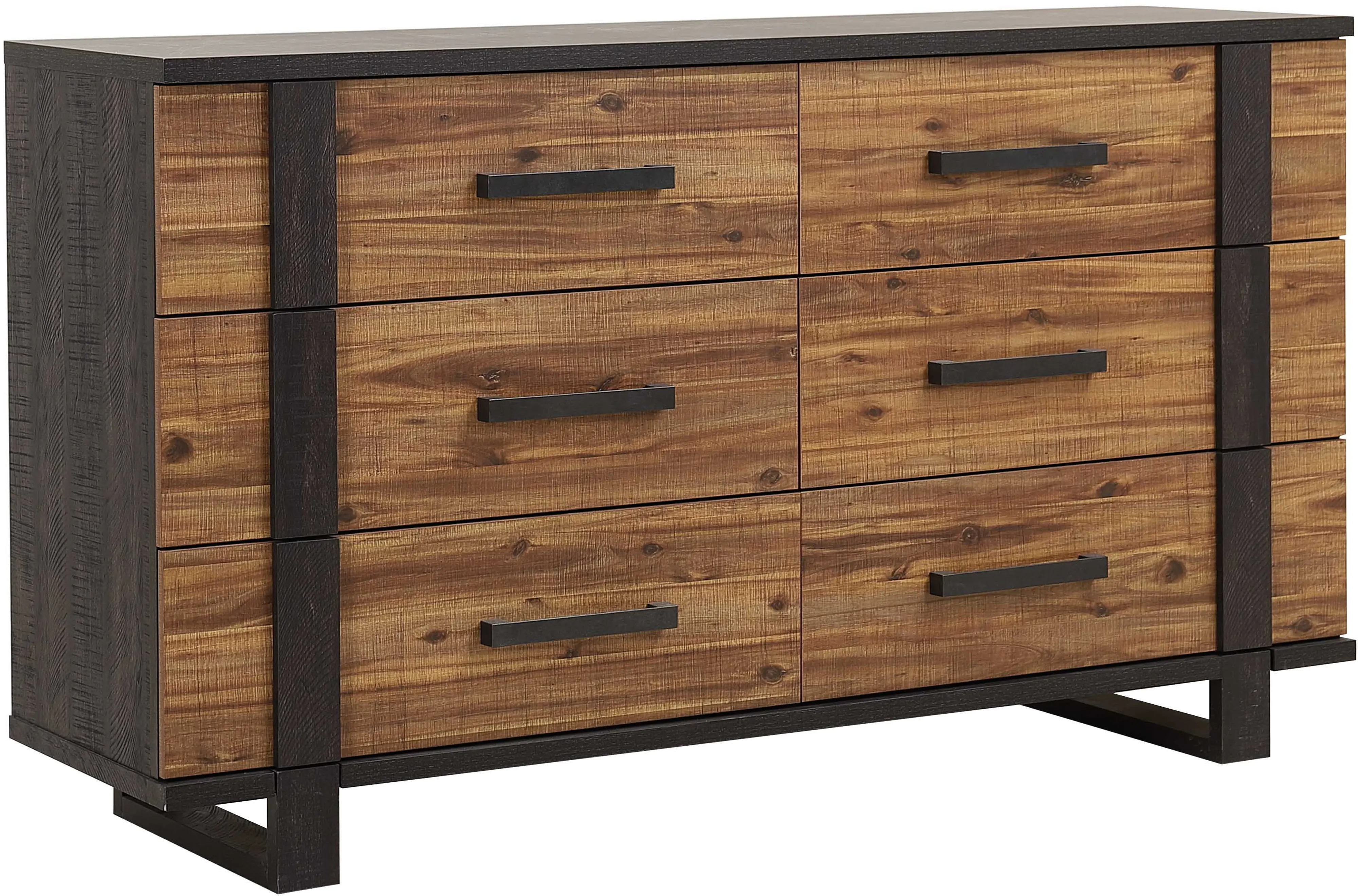 Gildone Natural and Dark Brown Dresser