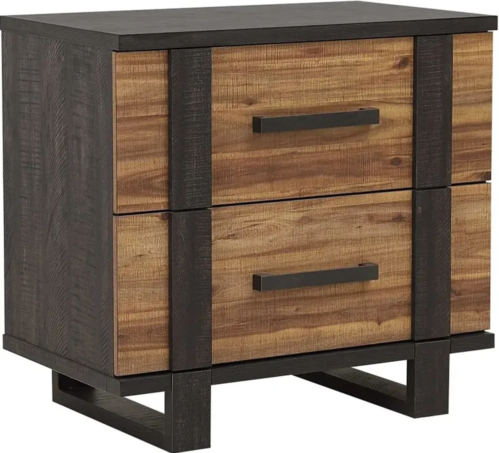 Gildone Natural and Dark Brown Nightstand