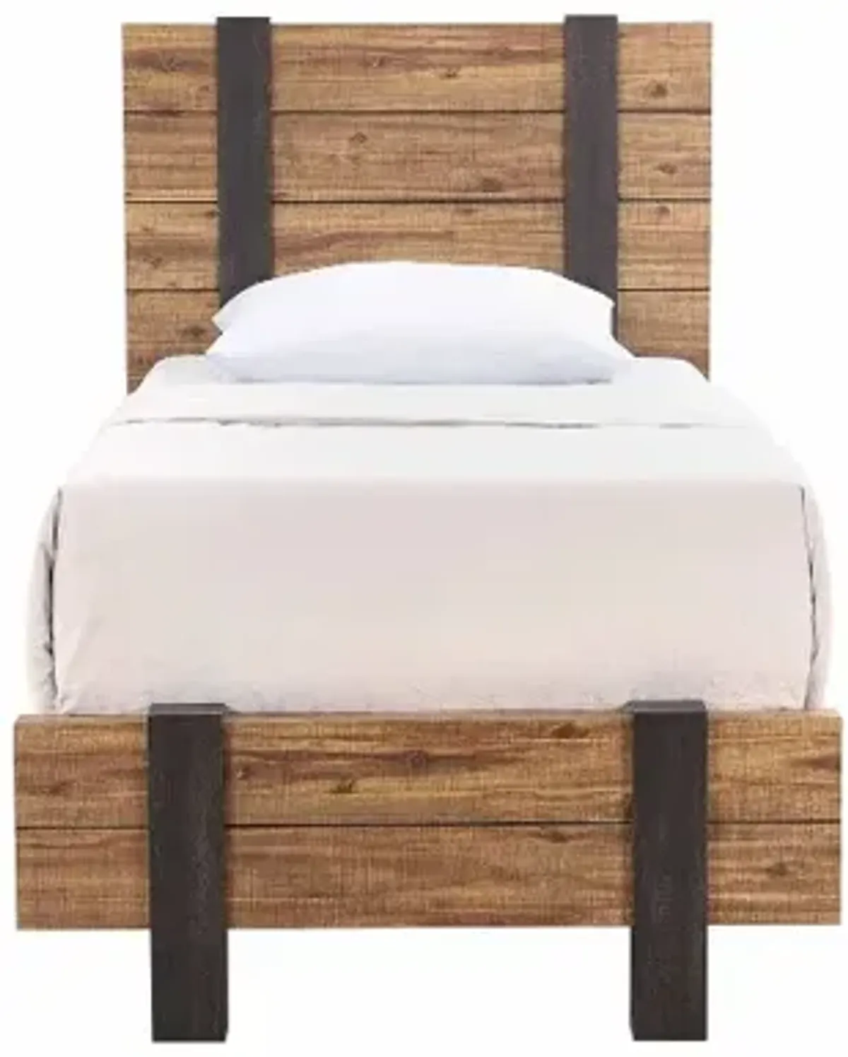 Gildone Natural and Dark Brown Twin Bed