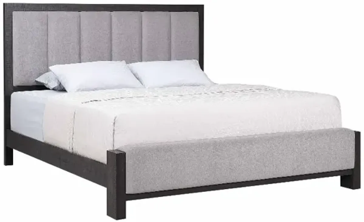 Sutter Espresso Brown and Gray Queen Bed