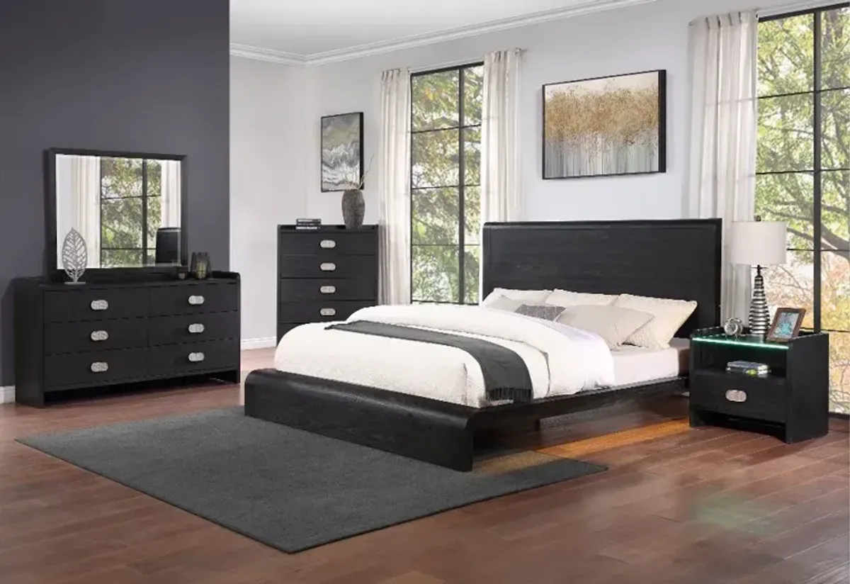 Kendell Black King Platform Bed