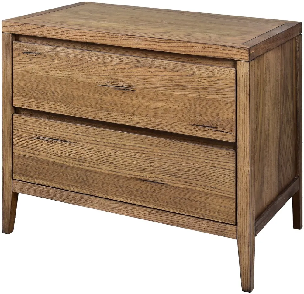 Mosaic Distressed Oak Nightstand