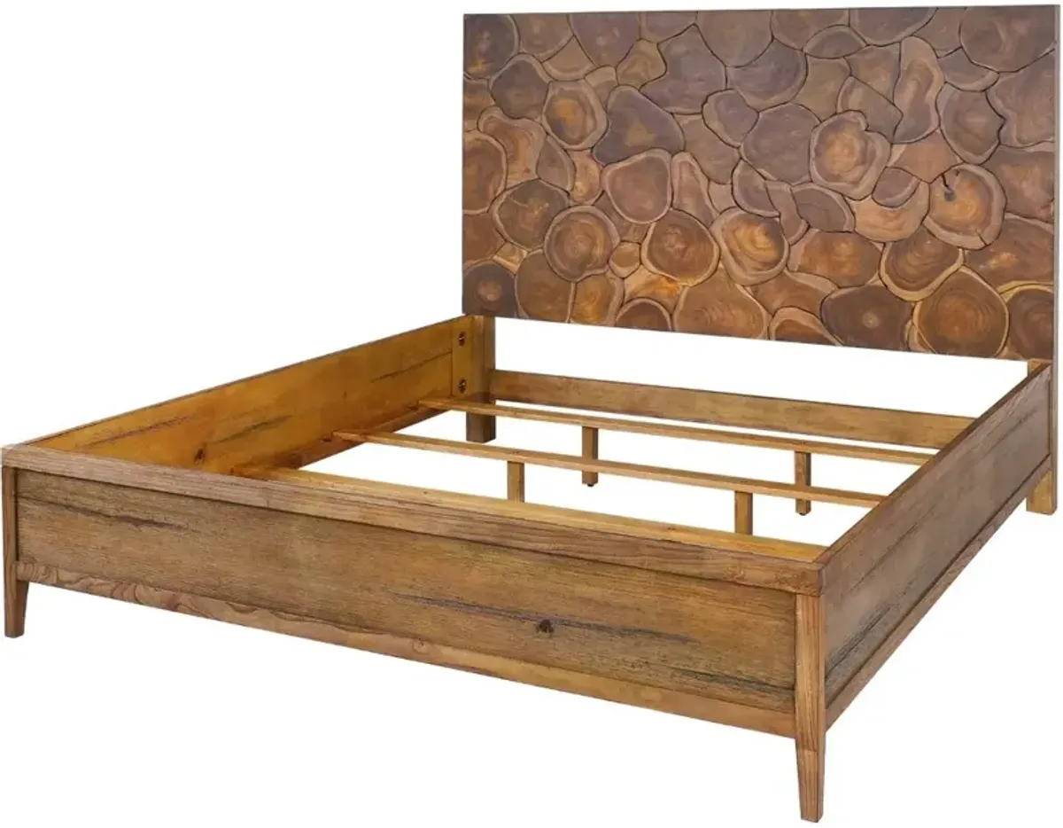 Mosaic Distressed Oak Queen Bed