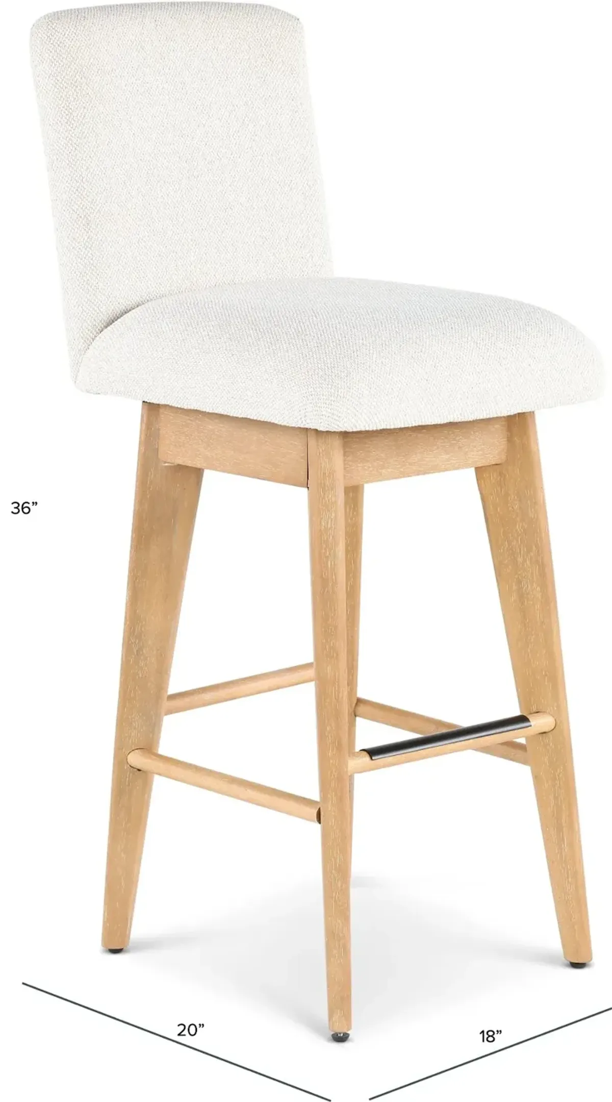 Escape Natural Oak Swivel Bar Stool