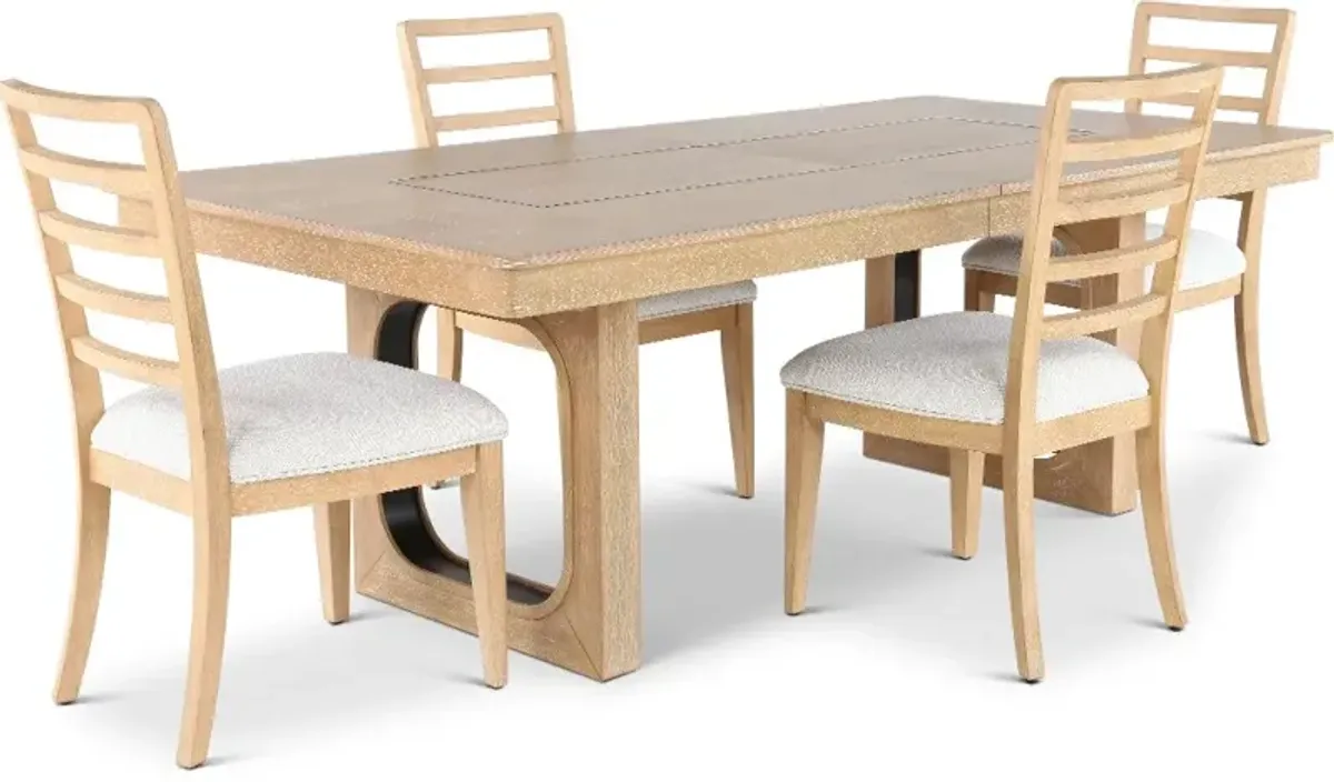 Escape Natural Oak 5 Piece Dining Set