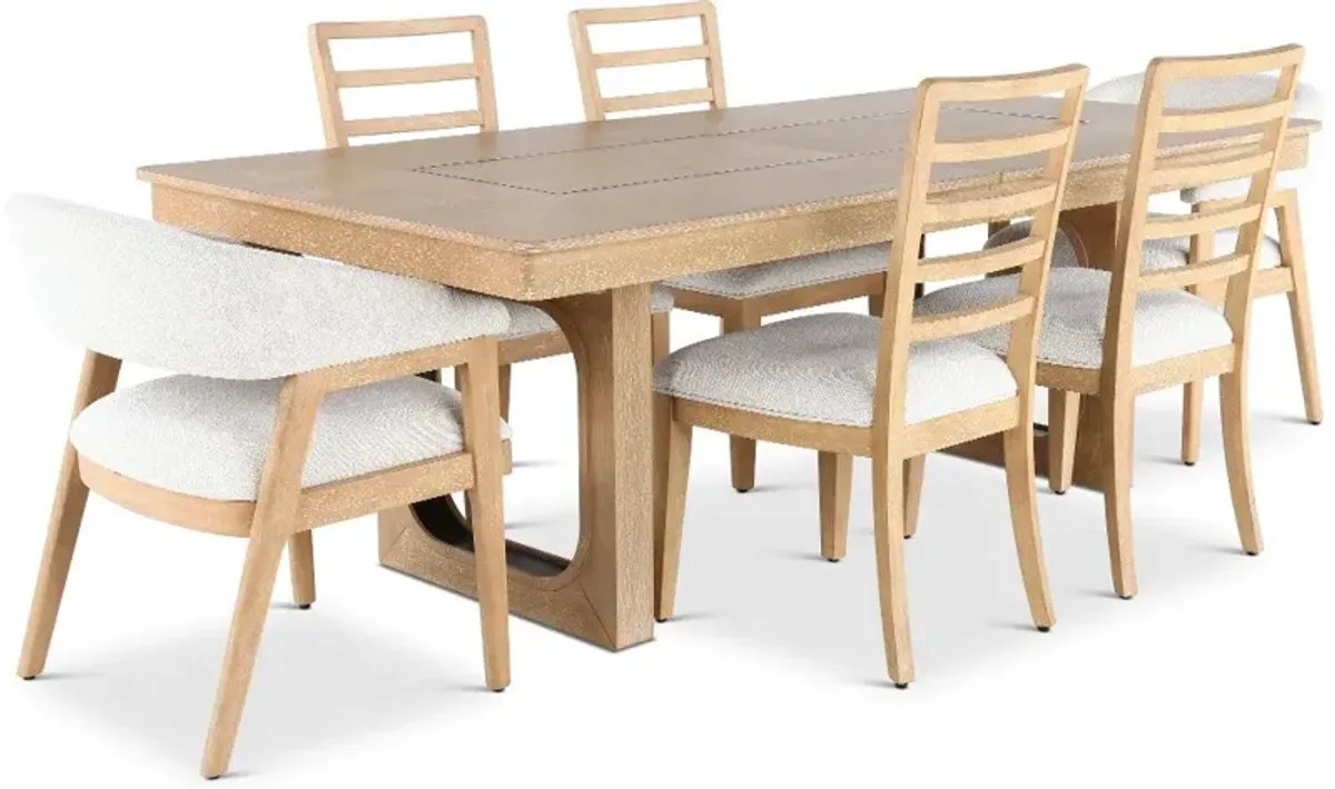 Escape Natural Oak 7 Piece Dining Set